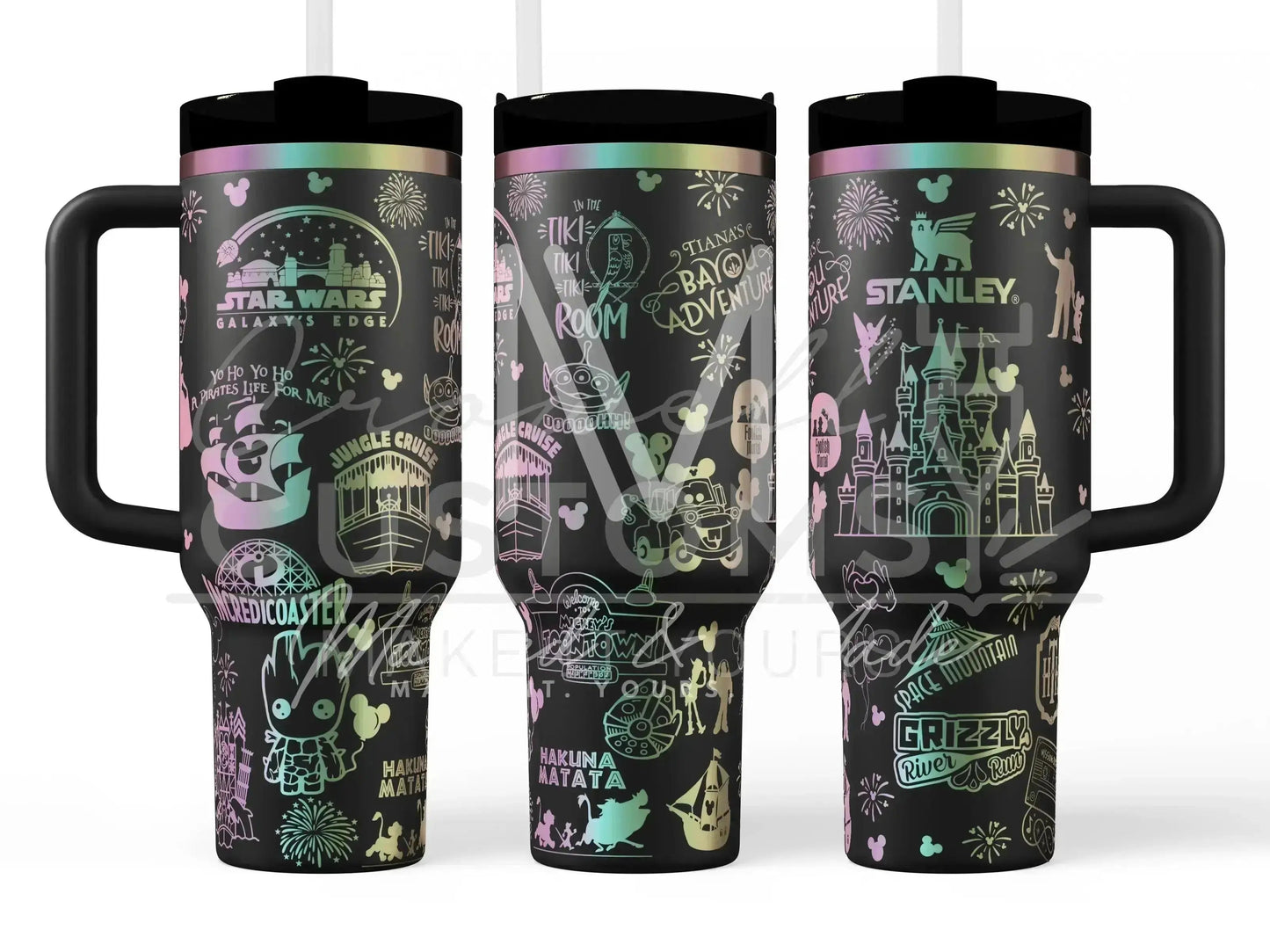 Disney Land Rides Engraved Tumbler | 40oz