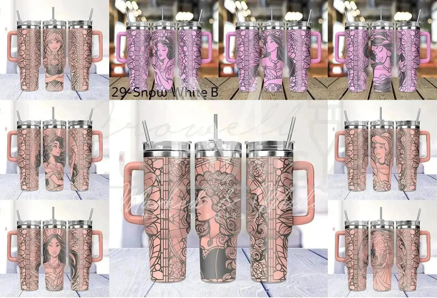 Disney Princess Engraved Tumbler (Choose Design) | 20oz