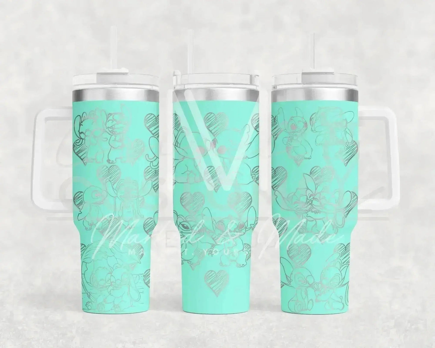 Disney Stitch Love Engraved Tumbler | 30oz