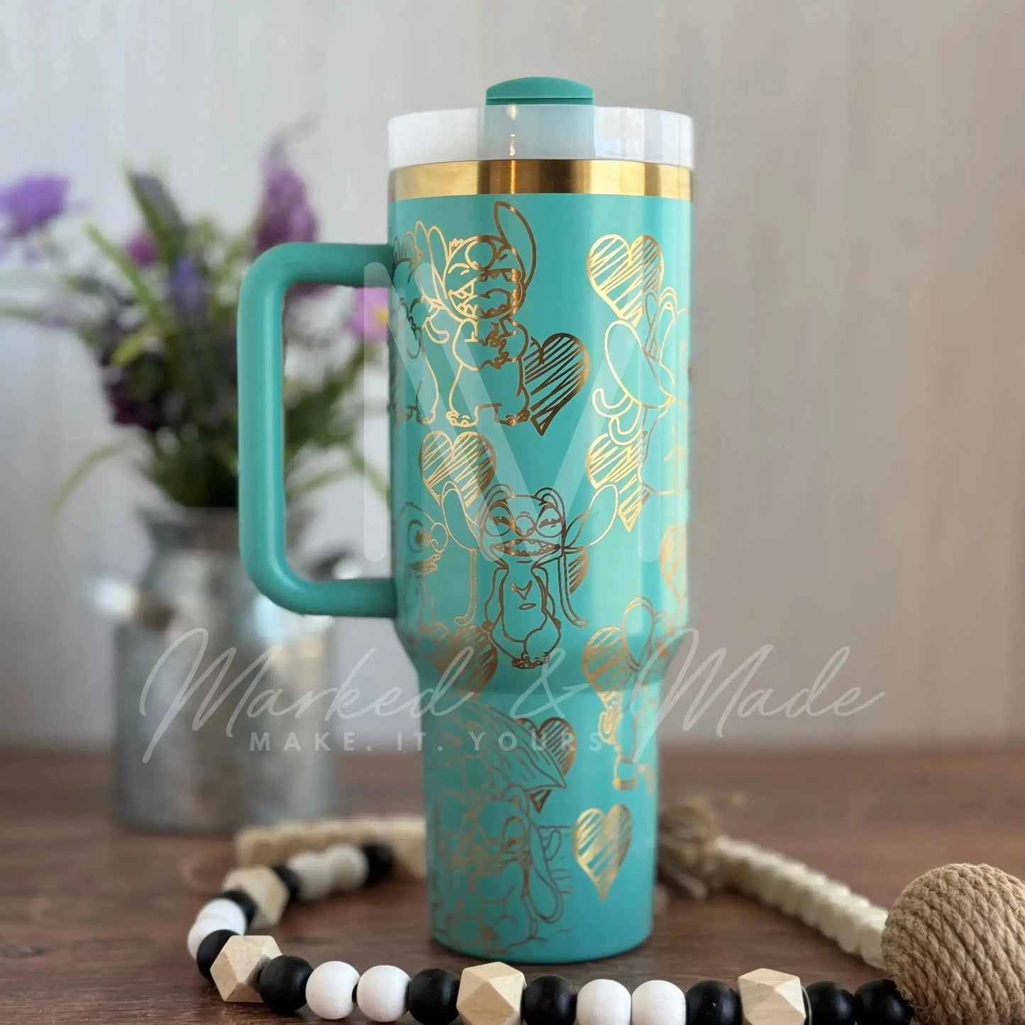Disney Stitch Love Engraved Tumbler | 30oz