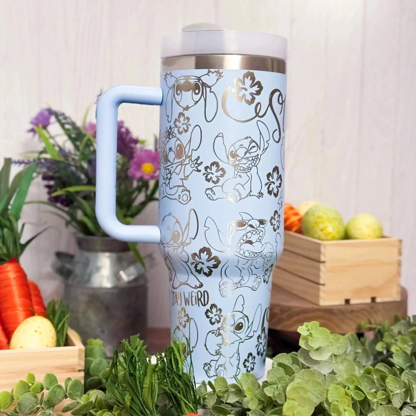 Disney Stitch Stay Weird Engraved Tumbler | 20oz