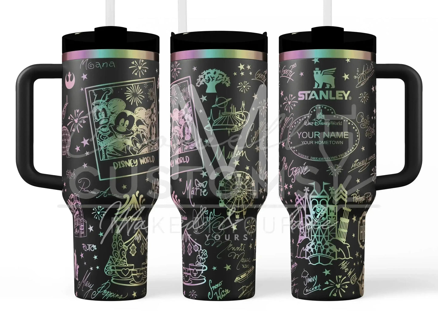 Disney World Rides Engraved Tumbler | 40oz