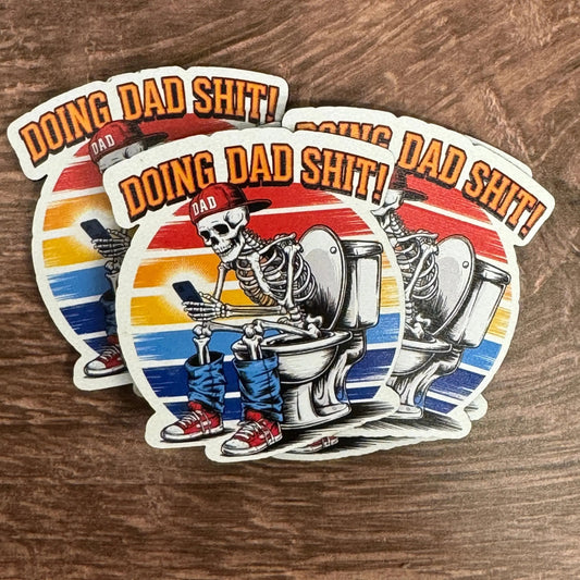 Doing Dad Shit | UV Printed Leather Hat Patch