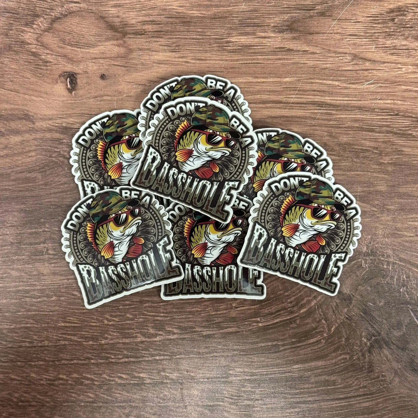 Don't Be a BASShole | Bass | UV Printed Leather Hat Patch