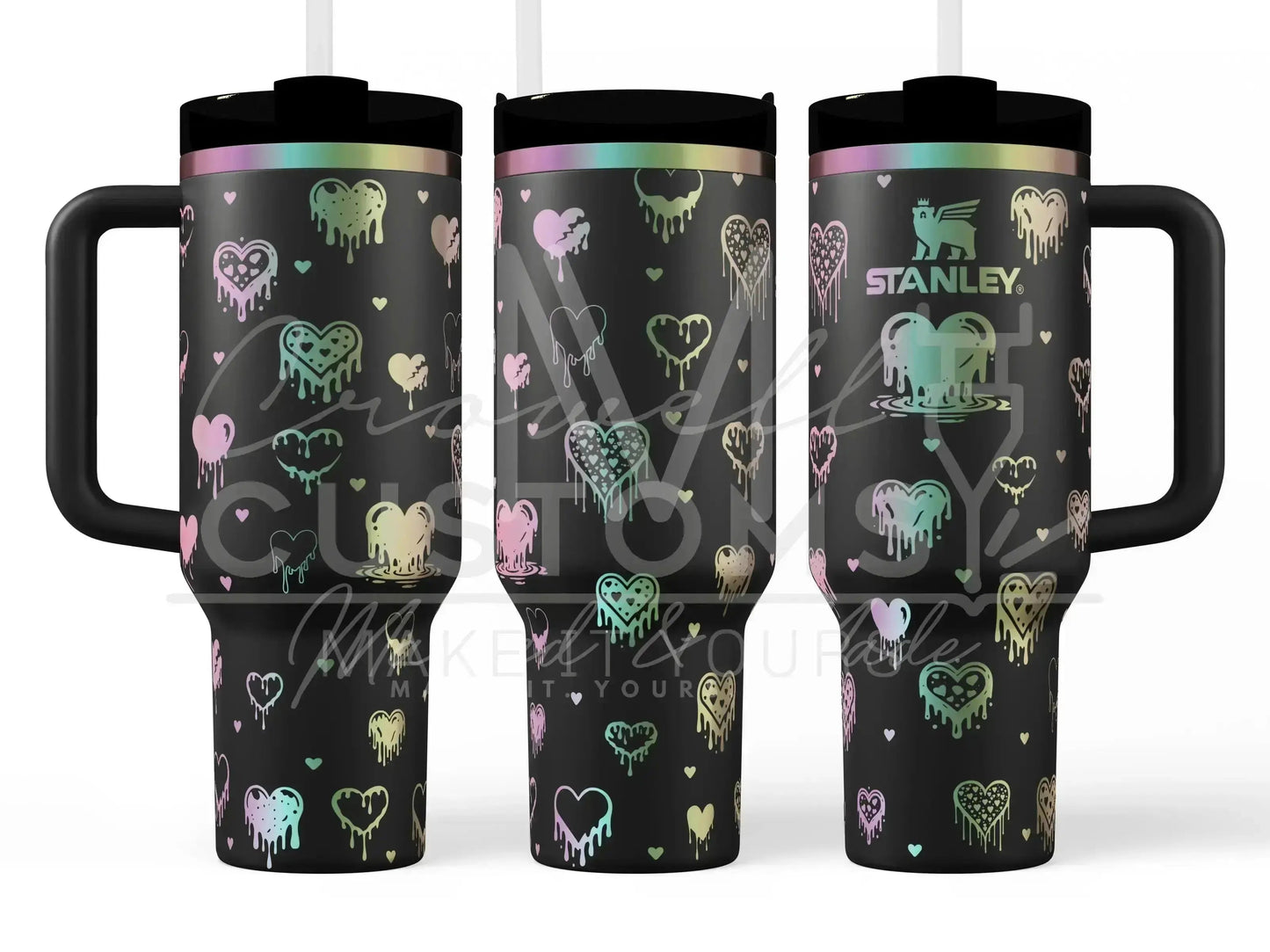 Dripping Hearts - Love Engraved Tumbler | Genuine Stanley