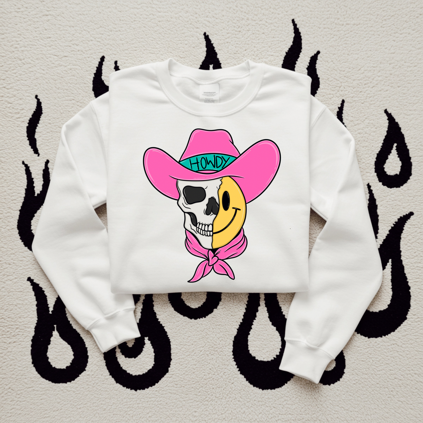 Smiley Skeleton TEE or CREWNECK