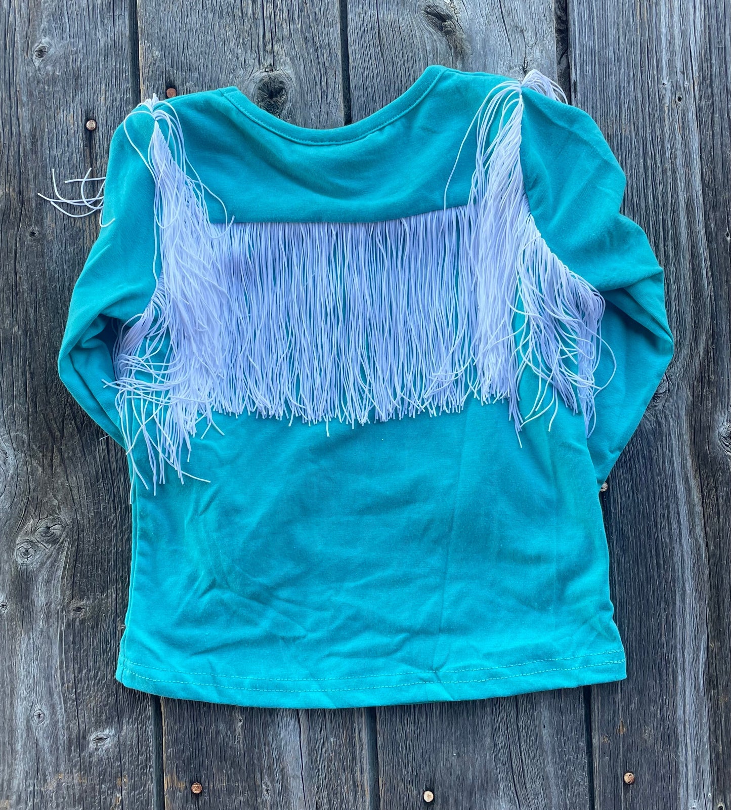 Shea Baby Turquoise Fringe Top