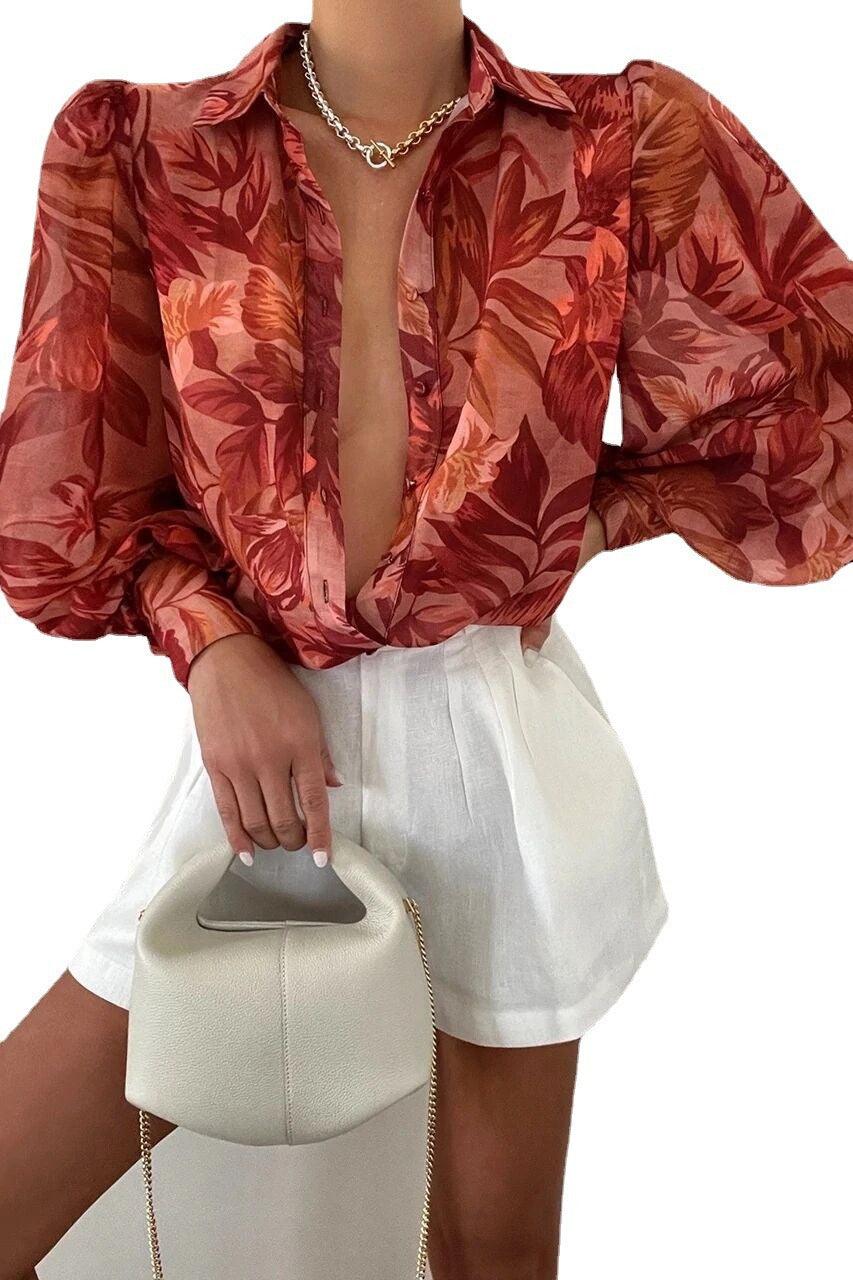 Long Sleeved Single Breasted Casual Top | Colorful Cowgirl Fashion for Every Day