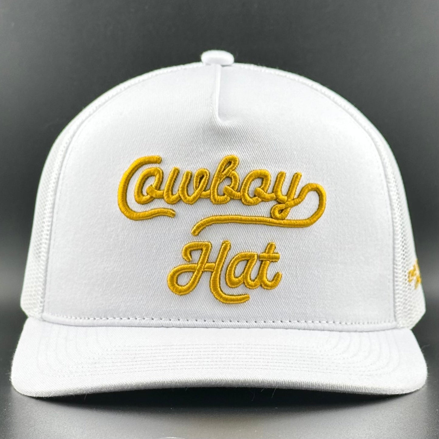The Original “Cowboy Hat” 5-panel Trucker Hat - White