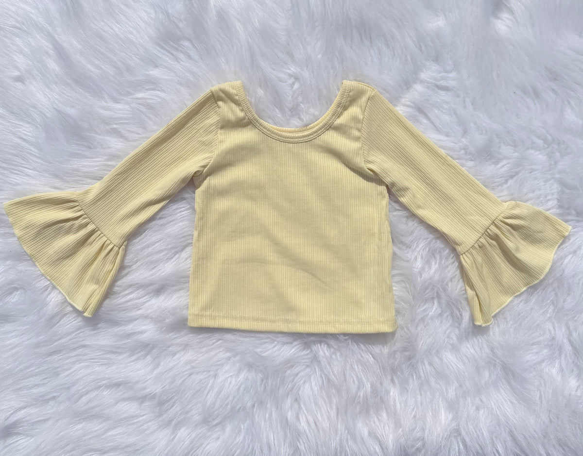 Light Yellow Ruffle Top