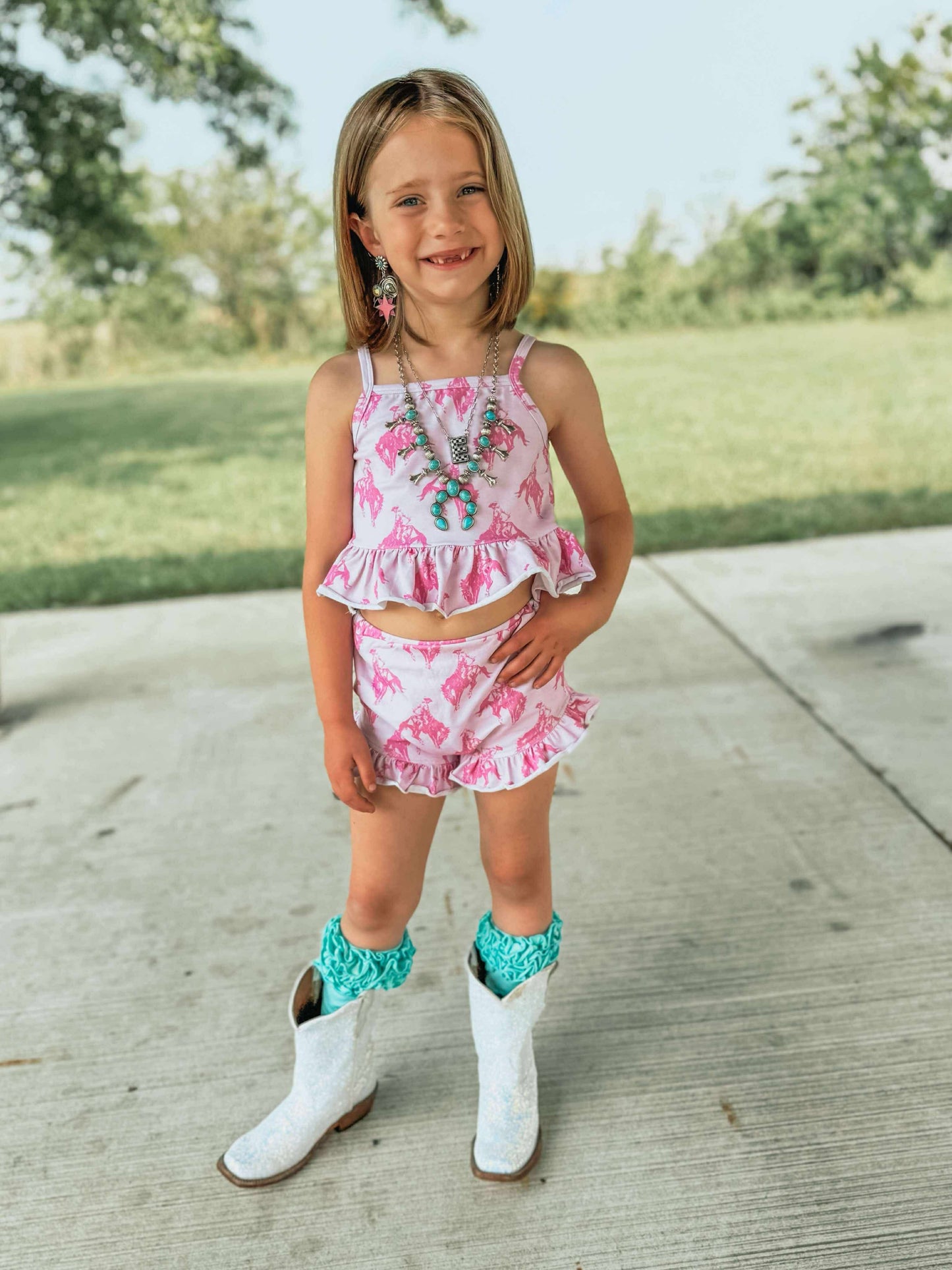 Pink Rodeo Ruffle Set (FINAL SALE)