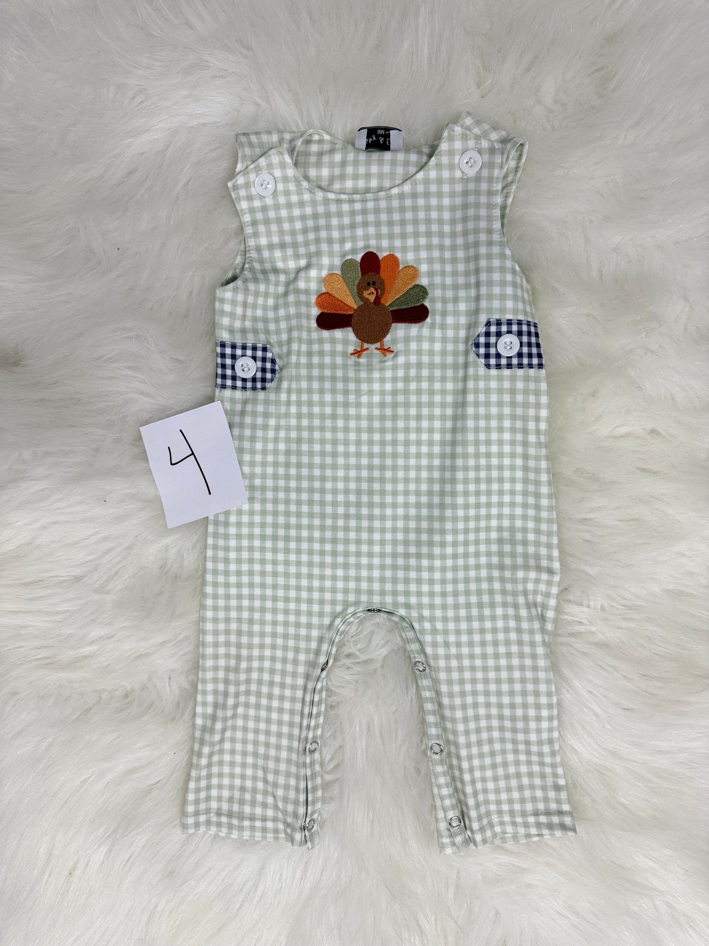 Sage Gingham Thanksgiving Jumper (#4)