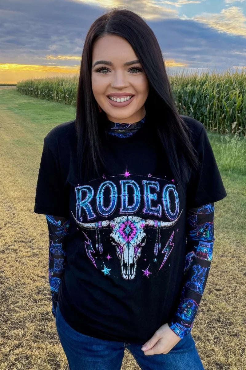 Neon Rodeo mesh top