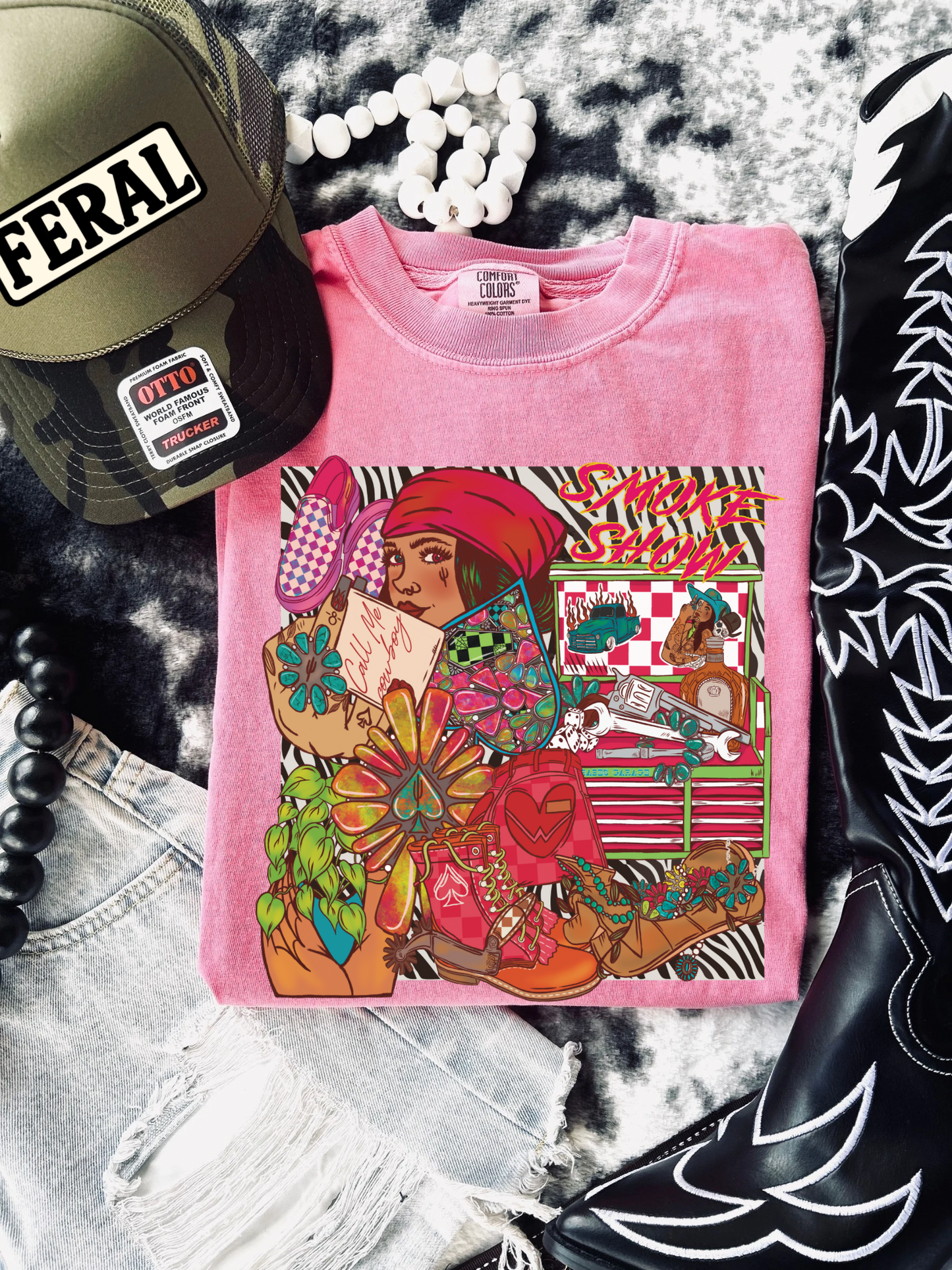 Smokeshow collage Tee