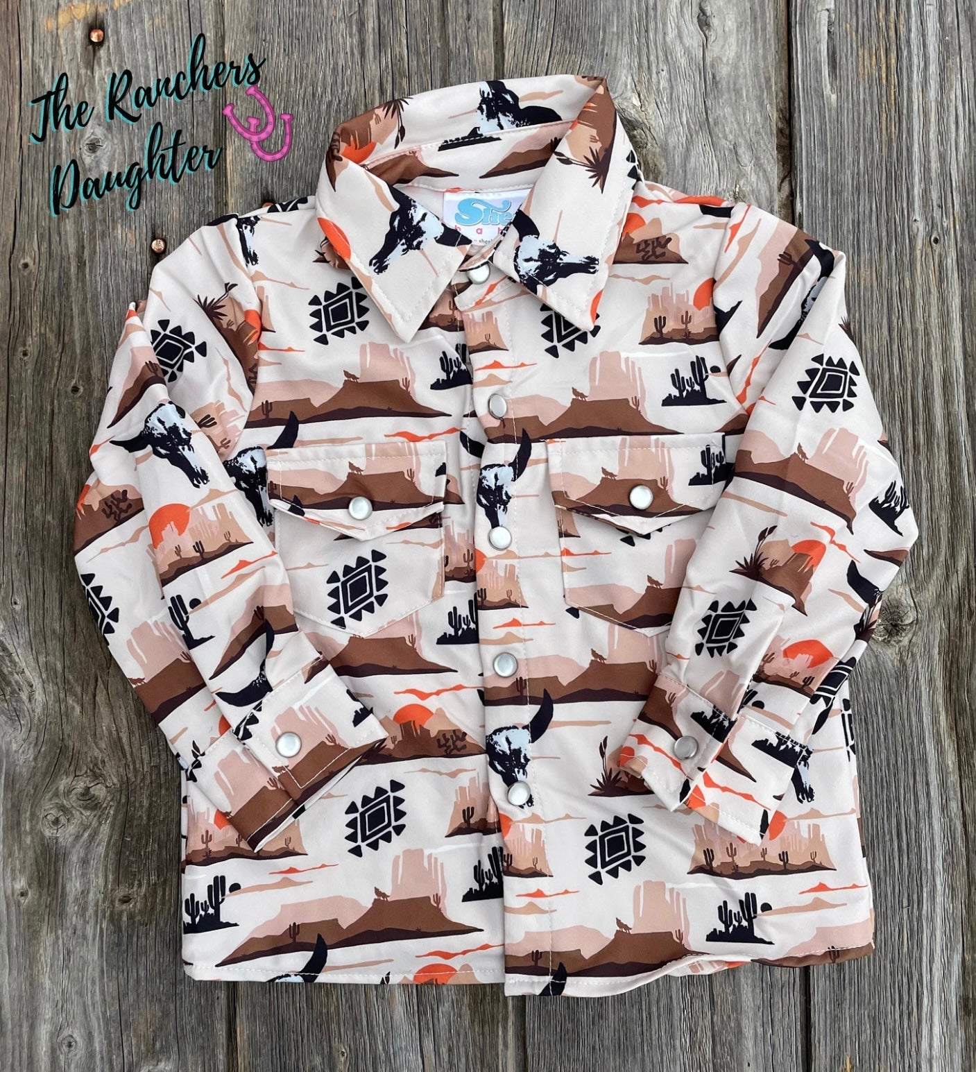 Shea Baby Desert Sky Pearl Snap Shirt