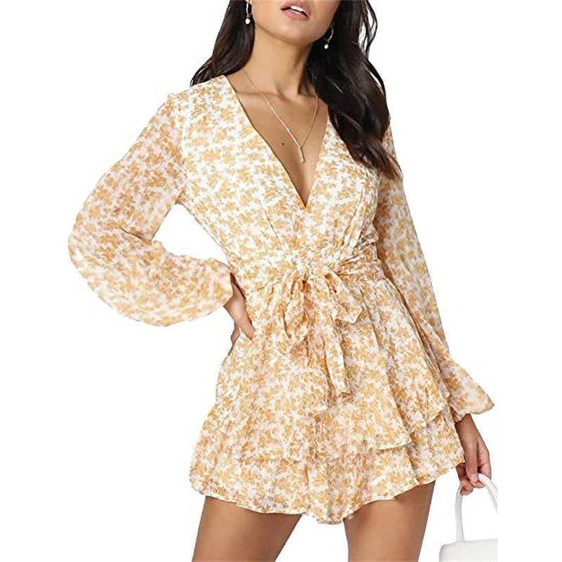 Floral Breeze Chiffon Dress | Casual Printed One-Piece Dress
