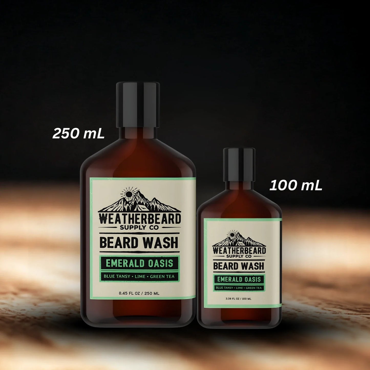 Emerald Oasis Beard Wash - Blue Tansy, Lime, Green Tea