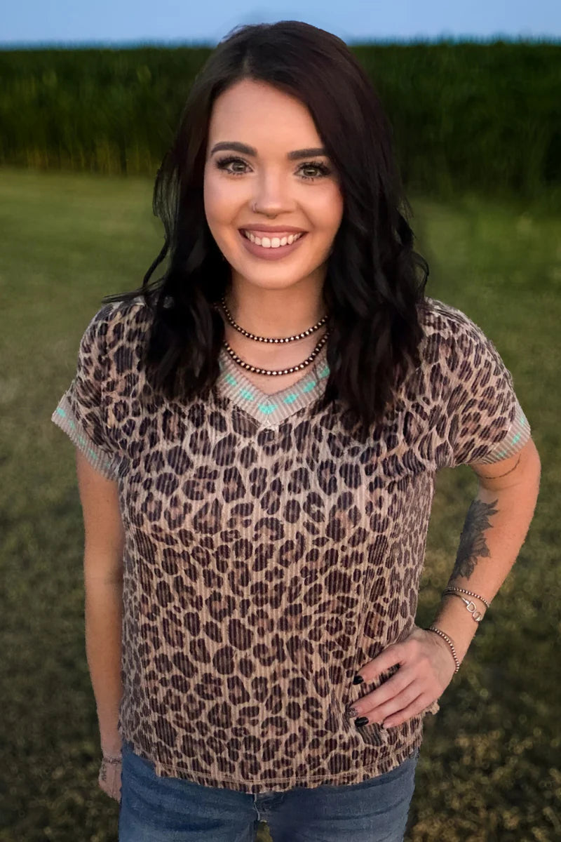 Wild West Leopard Top