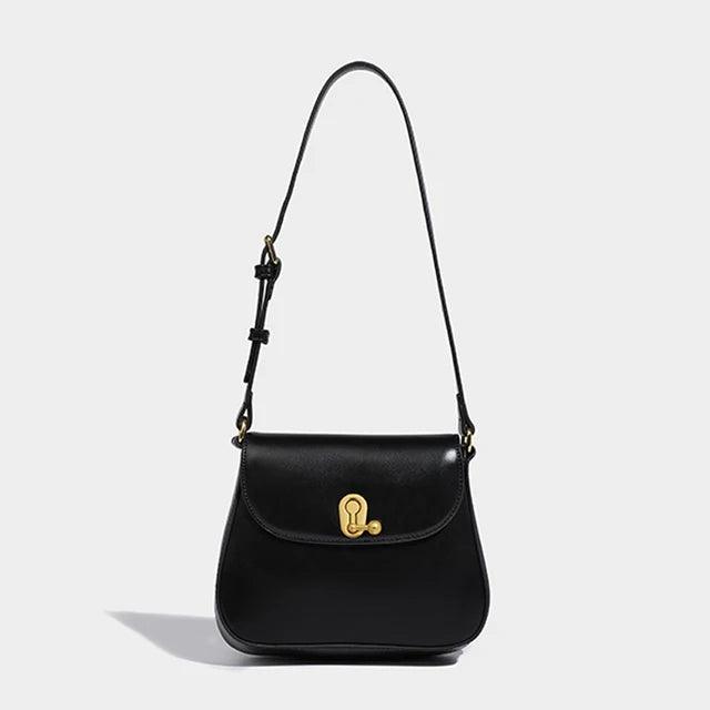Luxury Retro Cowgirl Saddle Bag | Genuine Leather Brown Handbag