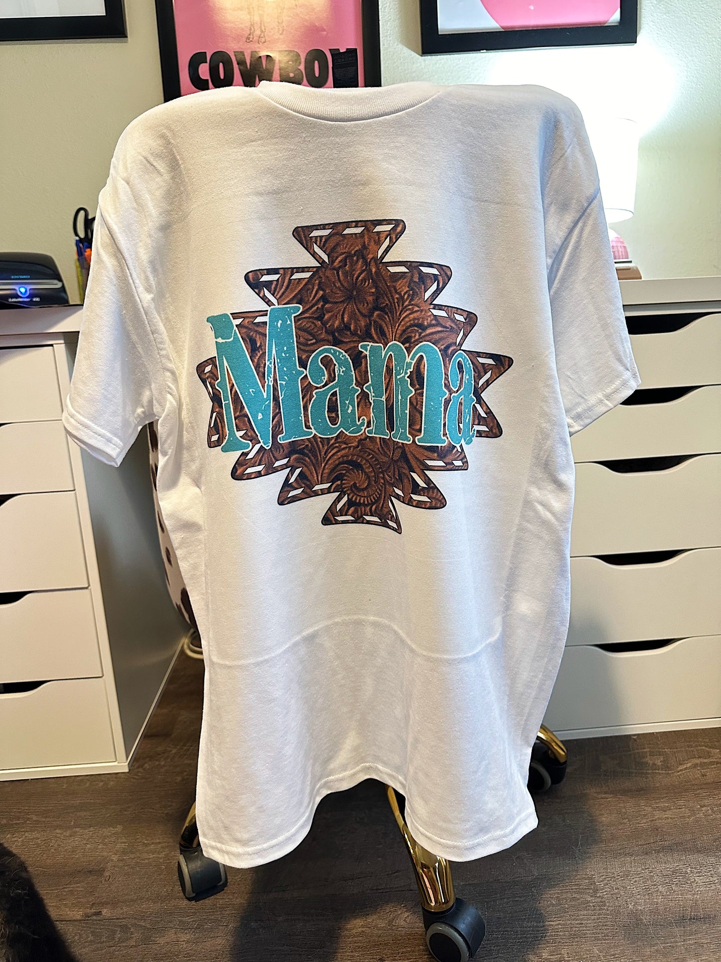 Tooled Leather Mama TEE or CREWNECK