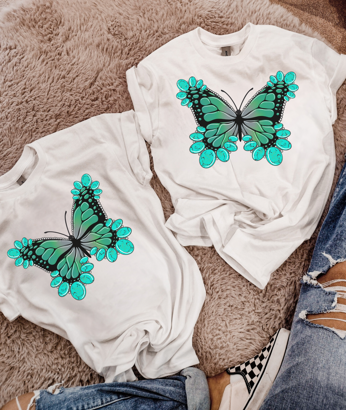 Western Butterfly TEE or CREWNECK