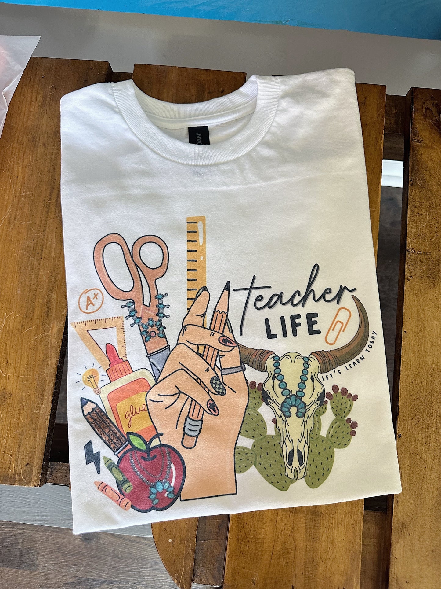 Western Teacher TEE, CREWNECK or QUARTER ZIP
