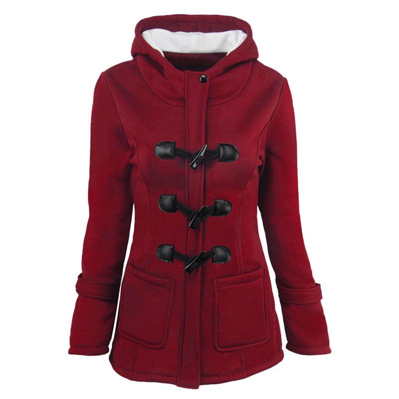 Cow Horn Button Hooded Jacket | Cozy & Stylish for the Modern Cowgirl