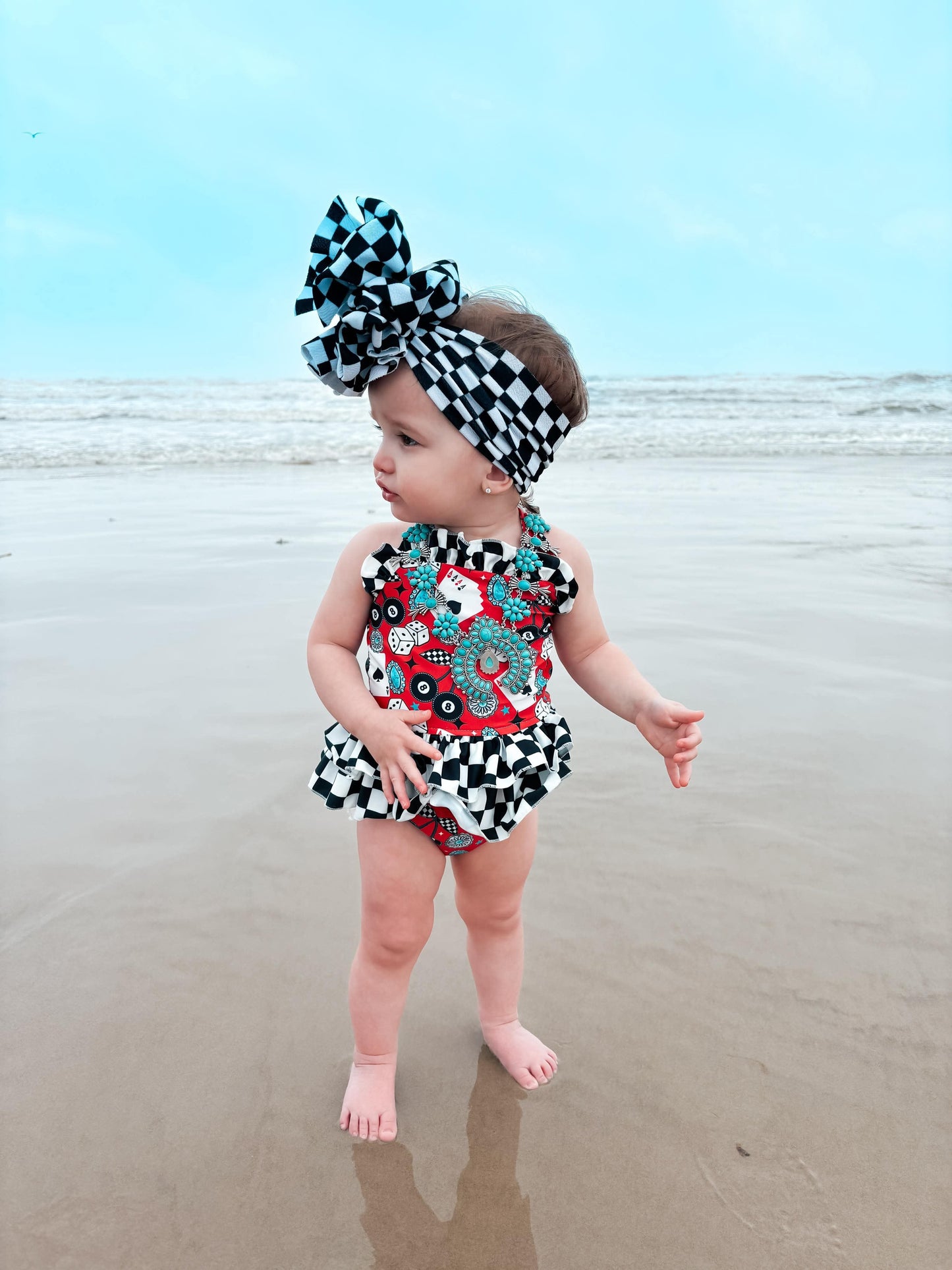 Wild Card Ruffled Swim Suit (FINAL SALE)