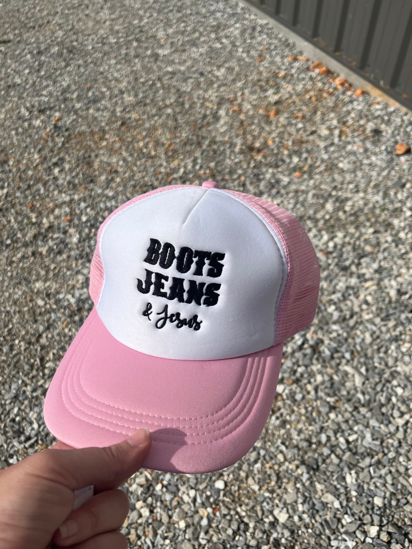 Boots Jeans Jesus Embroidered Hat