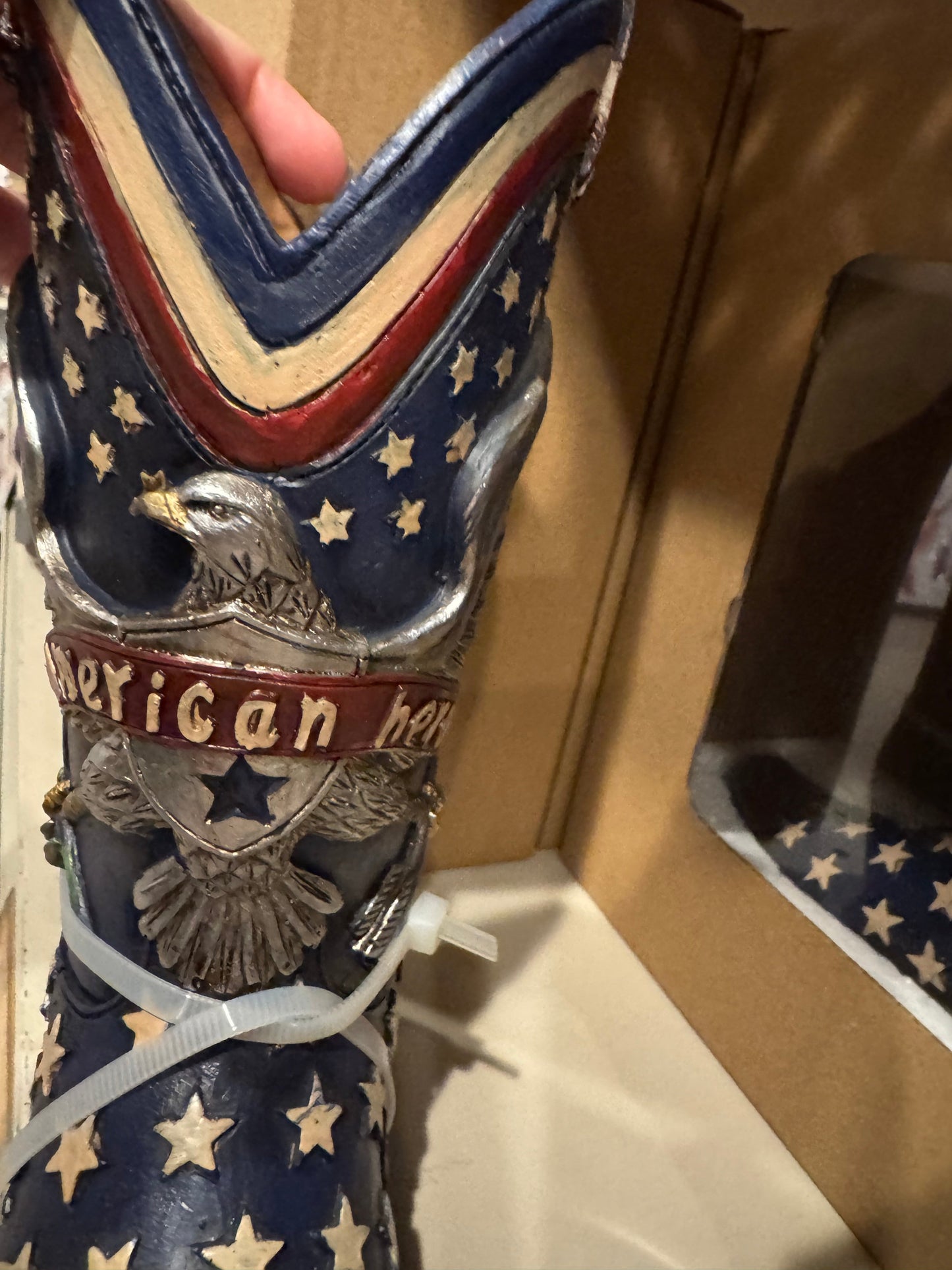 RA7360 American Hero Eagle Boot Vase