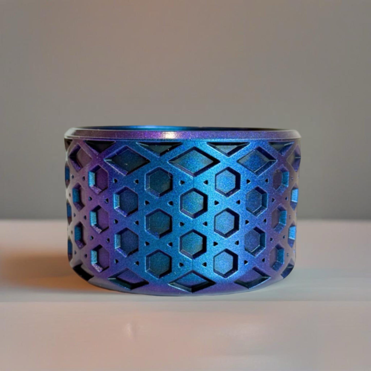 Blue Metallic WAFFLE Tumbler Boot -fits 20-40oz