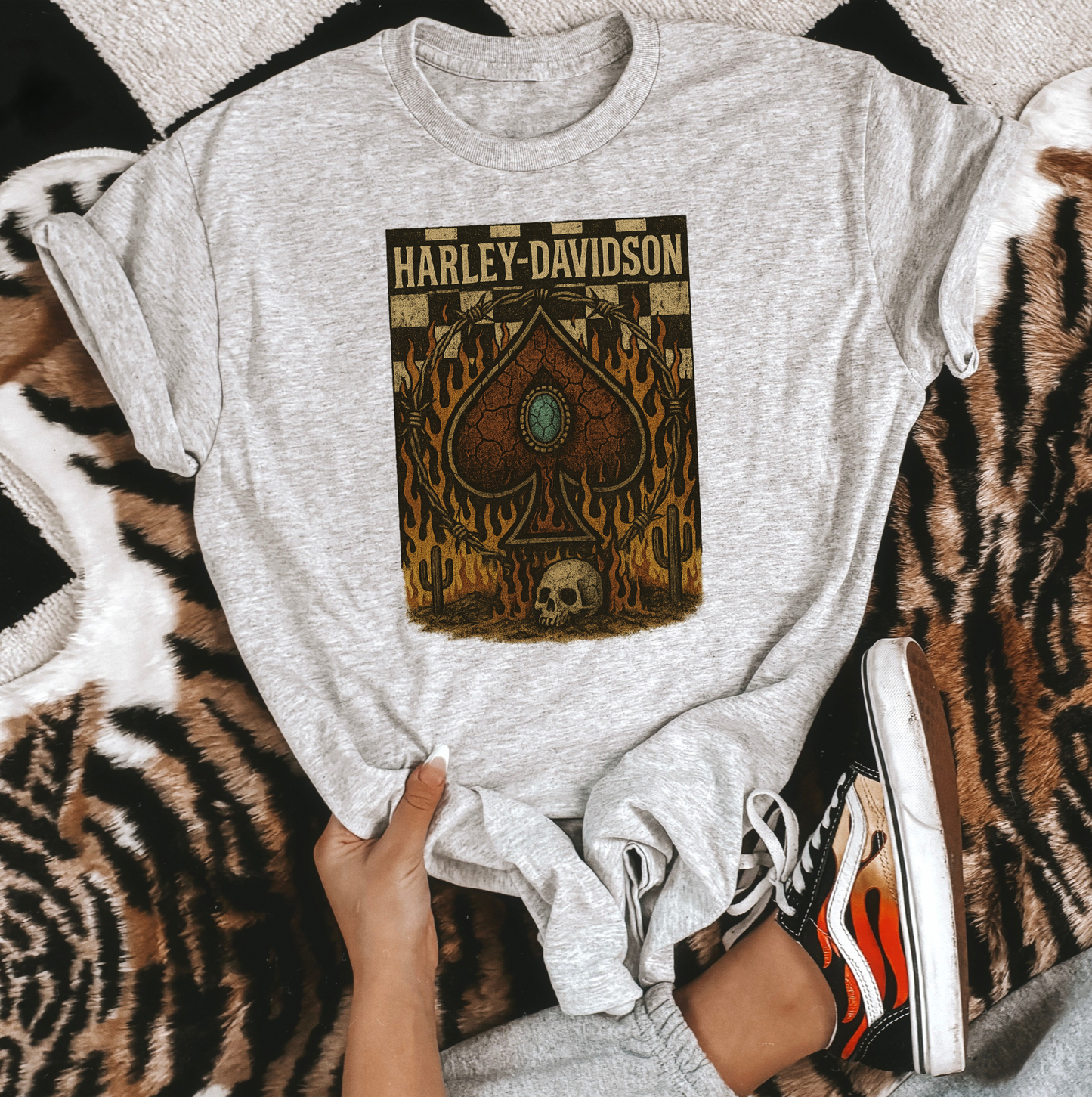 Western Harley TEE or CREWNECK