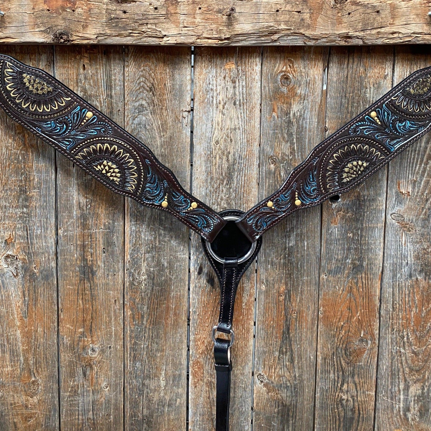 Dark Oil Floral Hand Painted Breastcollar #FK108
