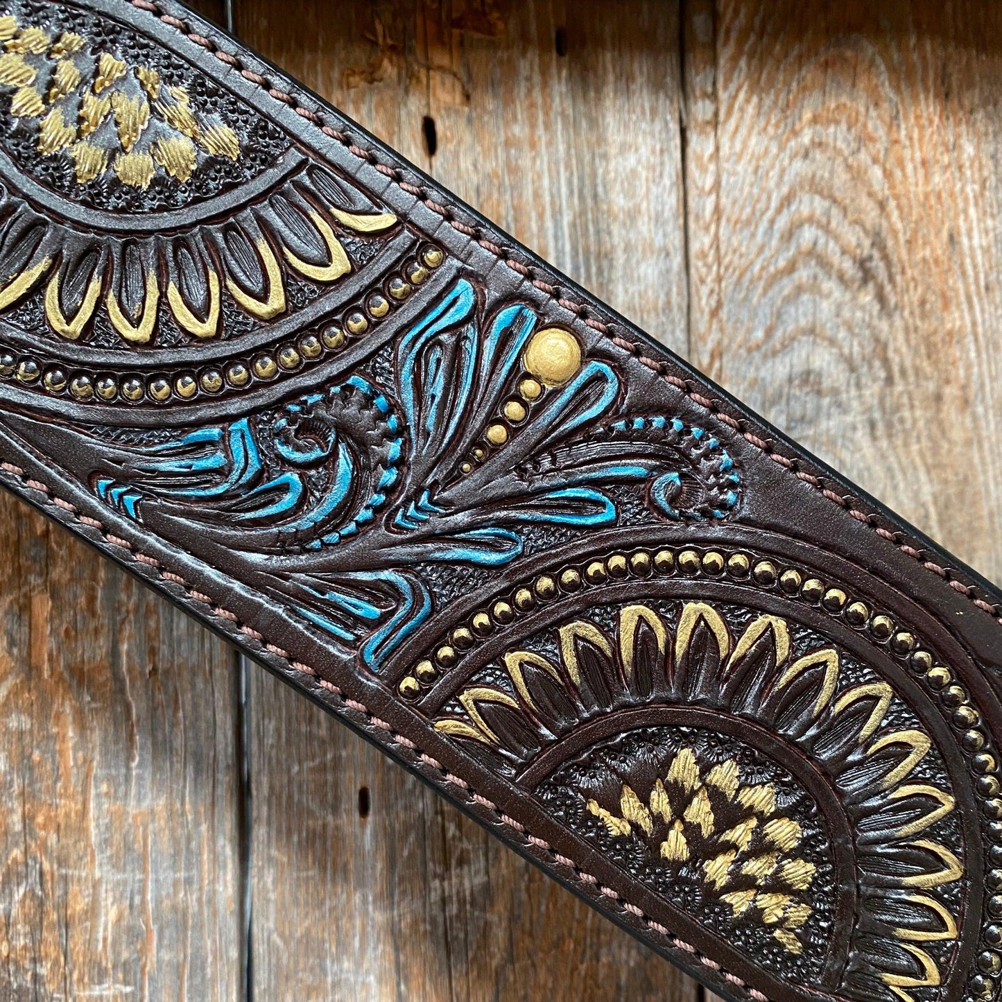 Dark Oil Floral Hand Painted Breastcollar #FK108