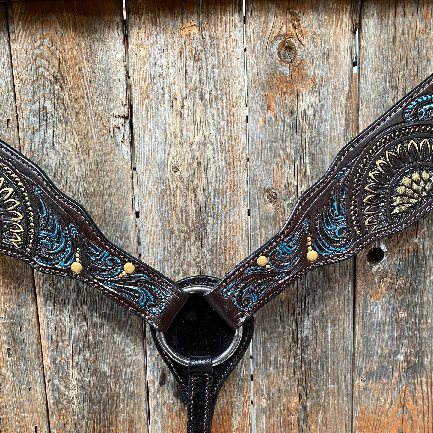 Dark Oil Floral Hand Painted Breastcollar #FK108