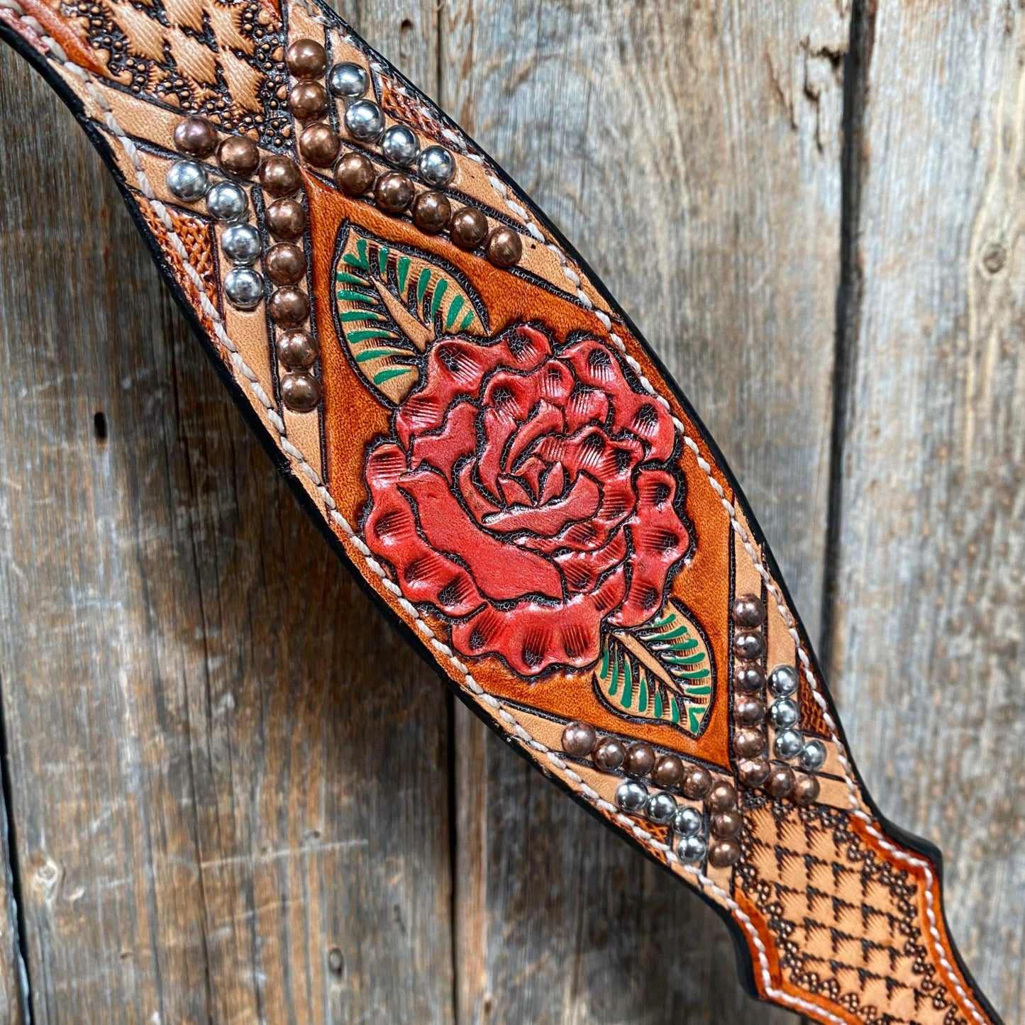 Light Oil Hand Painted Rose Breastcollar #FK125