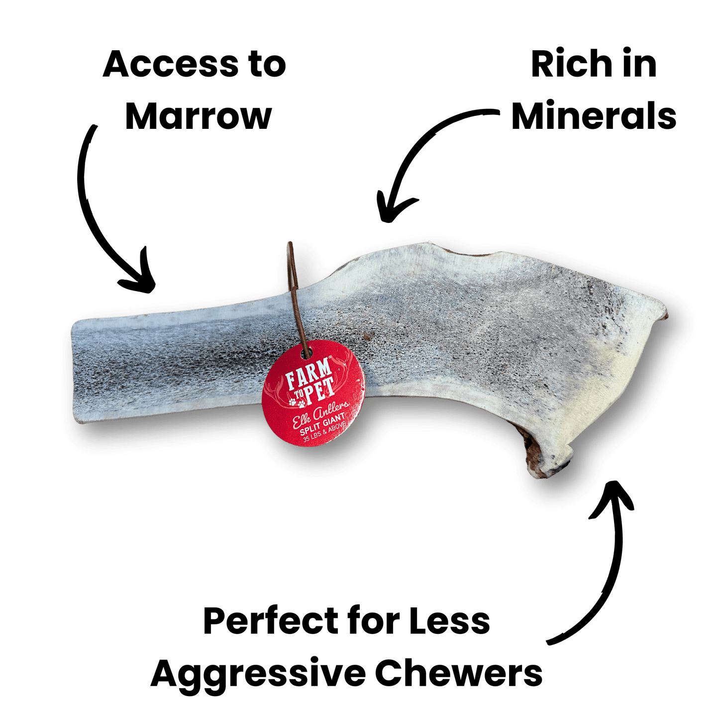 Split Elk Antlers for Dogs | All-Natural Antler Dog Chews