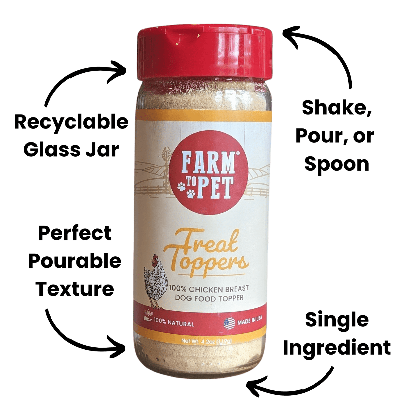Treat Topper Chicken Dog Food Topper | Healthy Meal Supplement for Dogs