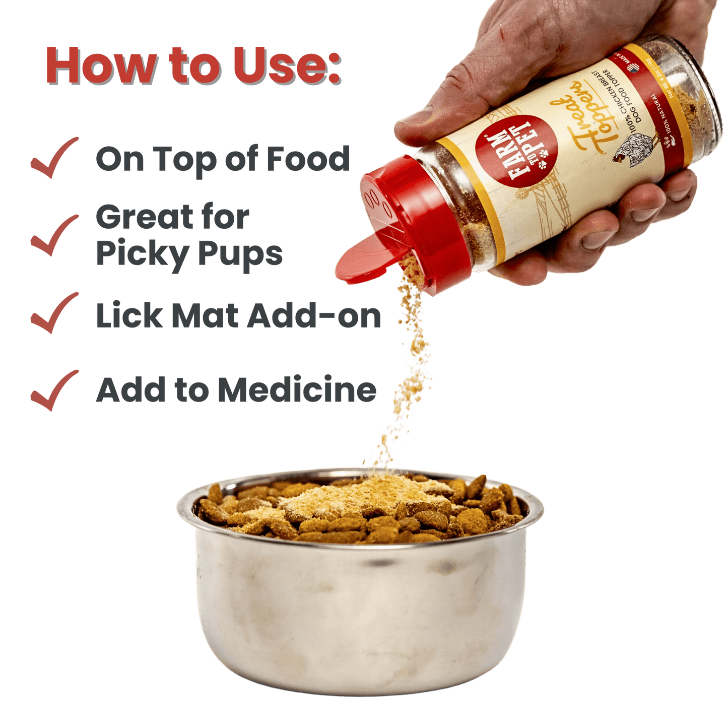 Treat Topper Chicken Dog Food Topper | Healthy Meal Supplement for Dogs