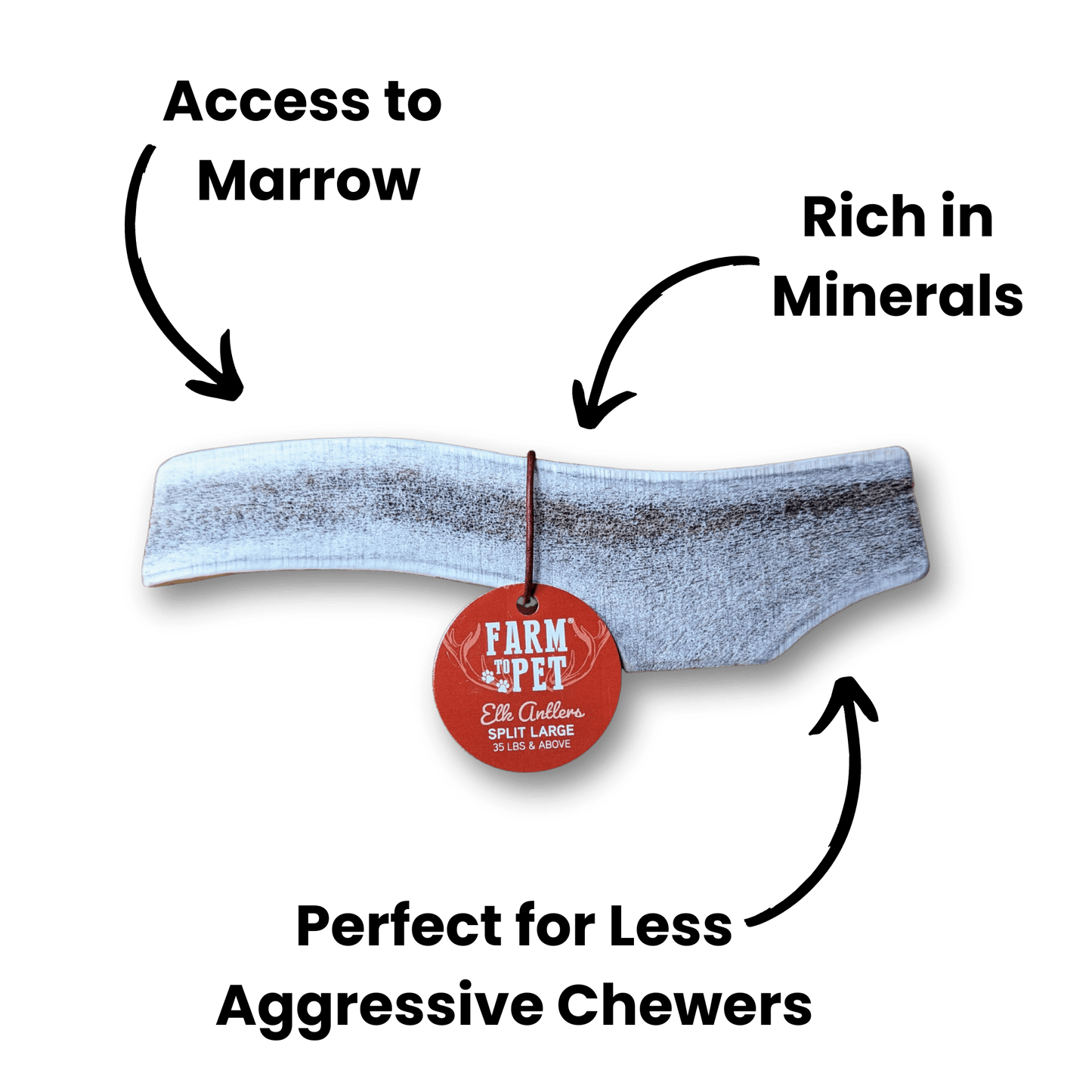 Split Elk Antlers for Dogs | All-Natural Antler Dog Chews