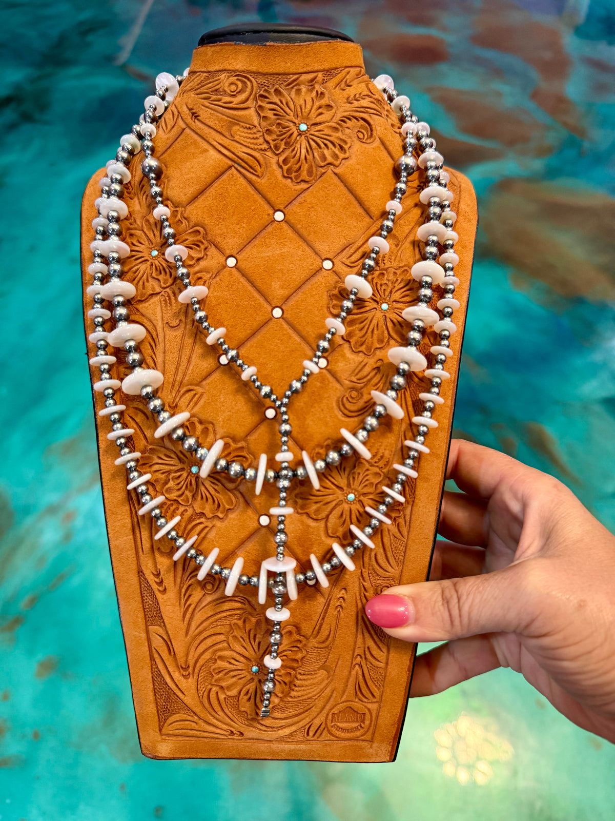 One Time Pieces – Freshwater Pearl Rondelle & Sterling Silver Necklaces