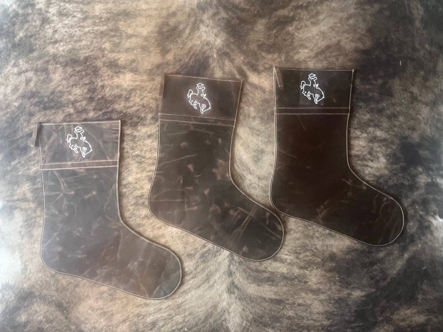 Cowhide Stocking * Bronc Rider