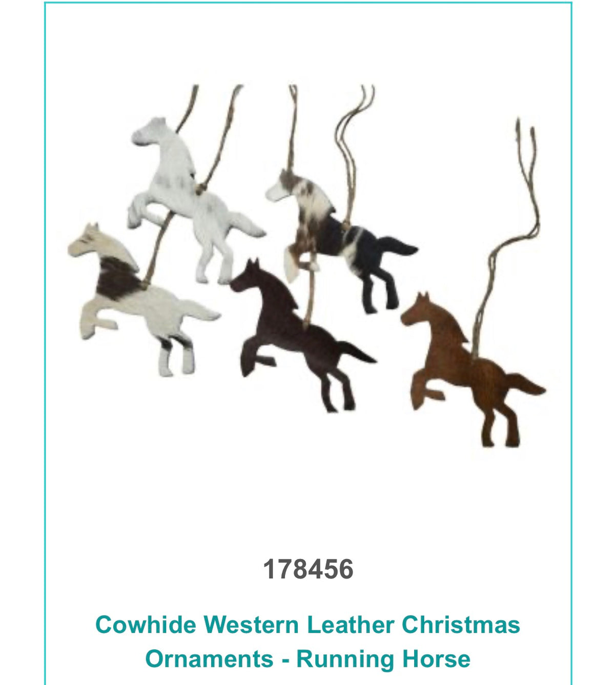 Running Horse cowhide ornament