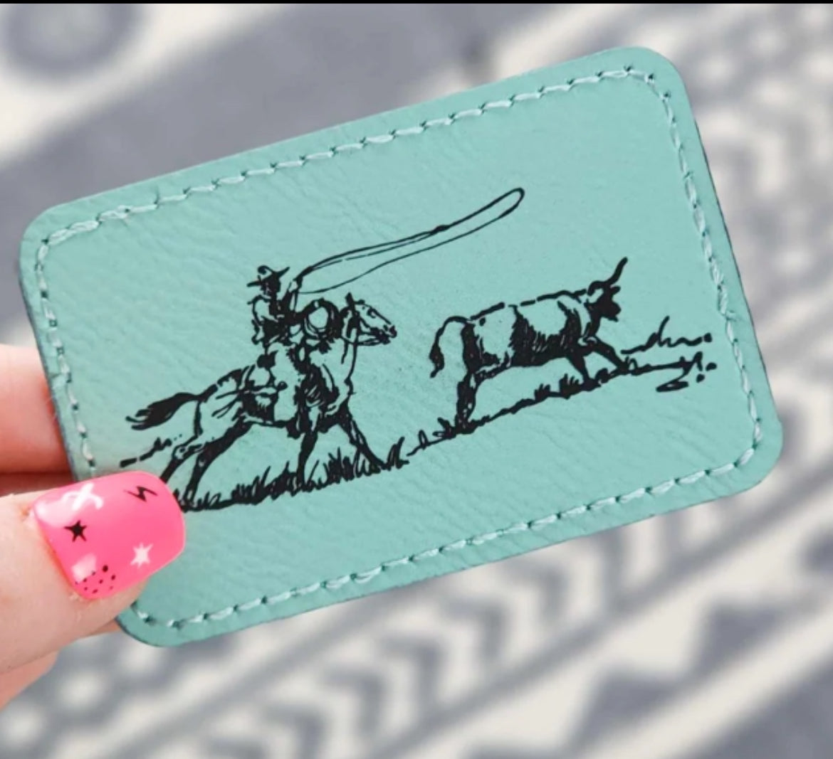 Steer Ropin Iron On Patch
