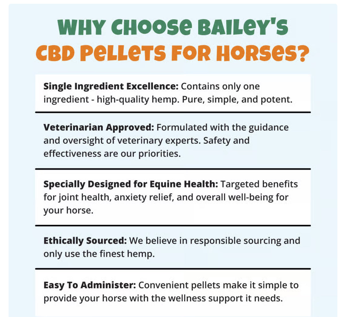 2500MG CBD Hemp Pellets For Horses & Livestock