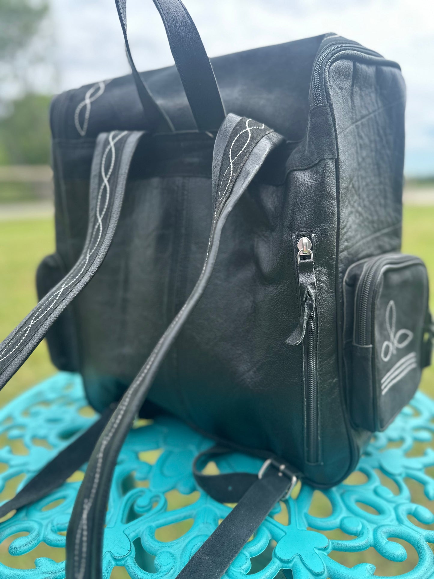 Boot Stitch Suede Backpacks (FINAL SALE)