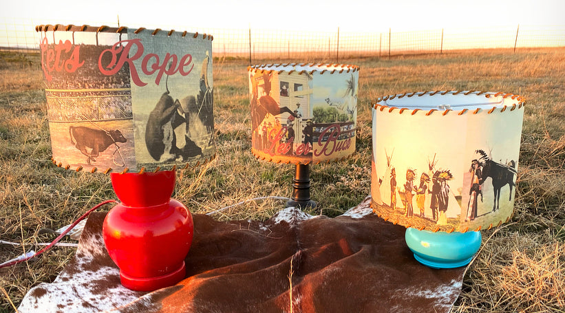 Let’s Rope Calf Roper Lampshade Small 8 inch