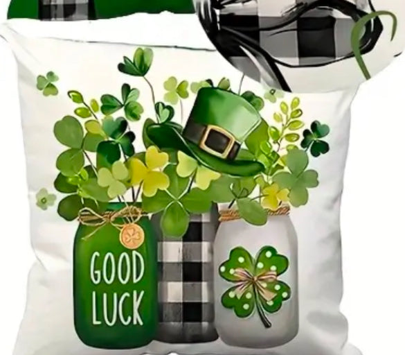 Good Luck Shamrocks 20”x20” pillow