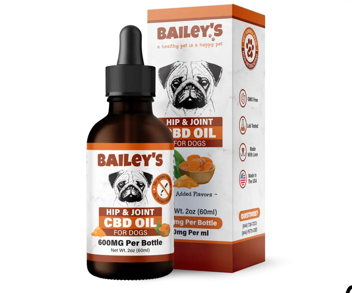 Hip & Joint CBD Oil For Dogs - 60ml Bottle