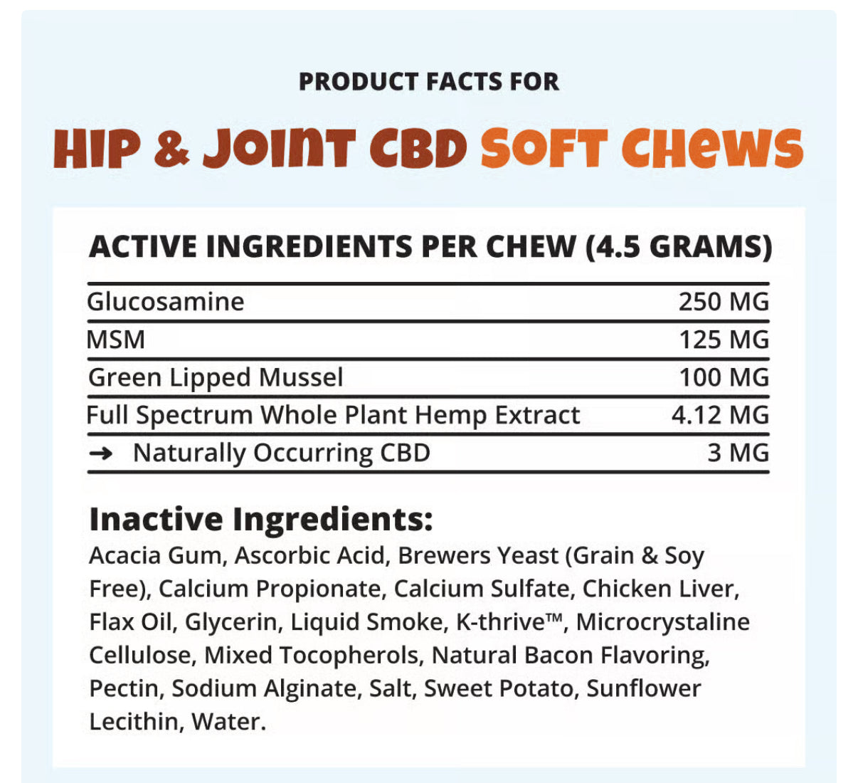 Hip & Joint CBD Soft Chews - 30 Count Bag